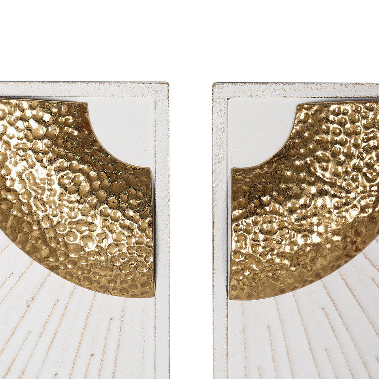 Lyla Modern Boho Style Sunburst Metal Panels Art