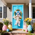 thumbnail image 4 of SIfdSeng Rideau de Porte Lapin de Pâques Suspendu pour la Maison Intérieur Extérieur Fête Festive, 4 of 6