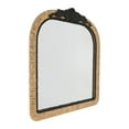 Solara Wide Arch Rattan Frame Wood Wall Mirror - Walmart.com
