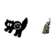 thumbnail image 1 of Reloj de pared decorativo con figura de , de resina acrílica, silencioso, estatua de gato de dibujos animados, ideal para el hogar, sala de e, 1 of 8