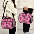 thumbnail image 5 of Insulated Lunch Bag 6L Leak-Proof Lunch Box with Shoulder Strap Multiple Pockets Lunch Tote Pink Flames Pattern, 5 of 9