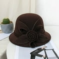 Clearance bucket hats women s autumn and winter flowers round top
