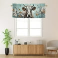 thumbnail image 2 of Funny Cow Window Curtain Valances Farmhouse Animal with Flowers Butterfly Window Valance for Living Room Bedroom, Kitchen Valance Rod Pocket Window Curtain 54 by 18 in, 1 Panel, 2 of 6