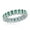 Emerald, variant on Eternity Stackable Band Ring Created Emerald 5mm Baguette and Round Simulated CZ Diamond Sterling Silver Engagement Jewelry for Women or Teens (size-8)