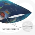 thumbnail image 3 of Zufioo Underwater Fish Turtle Print Double-sided Plush Pillow Cover,Decorative Pillow Protector without Pillow Core, Suitable for Sofa, Bedroom, Car-16"x24", 3 of 6