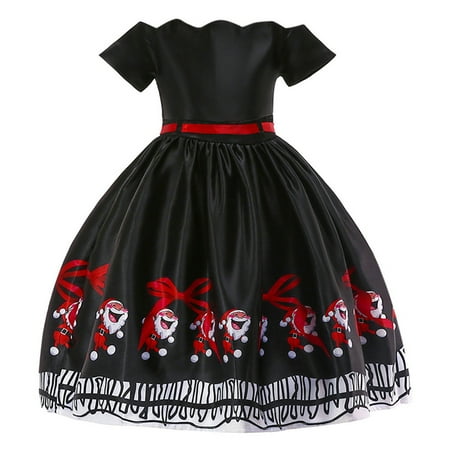 

DNDKILG Infant Baby Toddler Child Children Kids Summer Sleeveless Sundress for Girl Dresses Christmas Dress Black 3Y-9Y