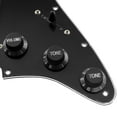 thumbnail image 5 of Musiclily Basic Pre-wired Loaded Standard ST-SSS Pickguard with Ceramic Magnet Single Coil Pickups Set for Strat Style Electric Guitar, 3 Ply Black, 5 of 5