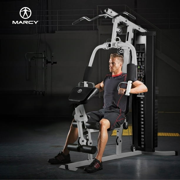 Marcy Multifunctional 150lb Weightlifting Home Gym with Leg Curl
