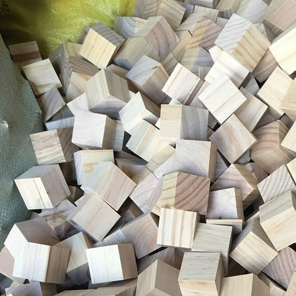 GOOHOCHY DIY Crafts Wood Ornament Blank Multi Color Blocks for Painting Art Projects 5cm