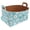 Multicolor 3, variant on Daisies Vintage Green Storage Basket Collapsible Storage Bin, PU Foldable Basket Convenient Box Storage Organizer with Handles for Shelves Office Bedroom Closet Nursery Toys Laundry