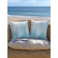 thumbnail image 5 of Outdoor Pillows Waterproof, Light Blue Ombre Bedding Throw Pillows with Insert for Couch Sofa Bed, Modern Abstract Gradient Minimalist Art 16x16 Inch Pillowcases Decorative Patio Pillow Set of 1, 5 of 8