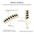 thumbnail image 5 of Rosec Jewels Certified Lab Grown Black Diamond Half Eternity Band - Black and White Diamond Band - AAAA Grade - with Jewelry Box, 10K Yellow Gold, US 4.00, 5 of 6