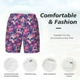 thumbnail image 6 of Picia cool Skull flower colorful pattern Mens Swim Trunks with Compression Liner Stretch Beach Shorts Quick Dry with Zipper Pockets No-Chafing Board Shorts-3X-Large, 6 of 9