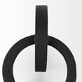 thumbnail image 6 of Two Ring Black Hammered Metal Sculpture, 6 of 6