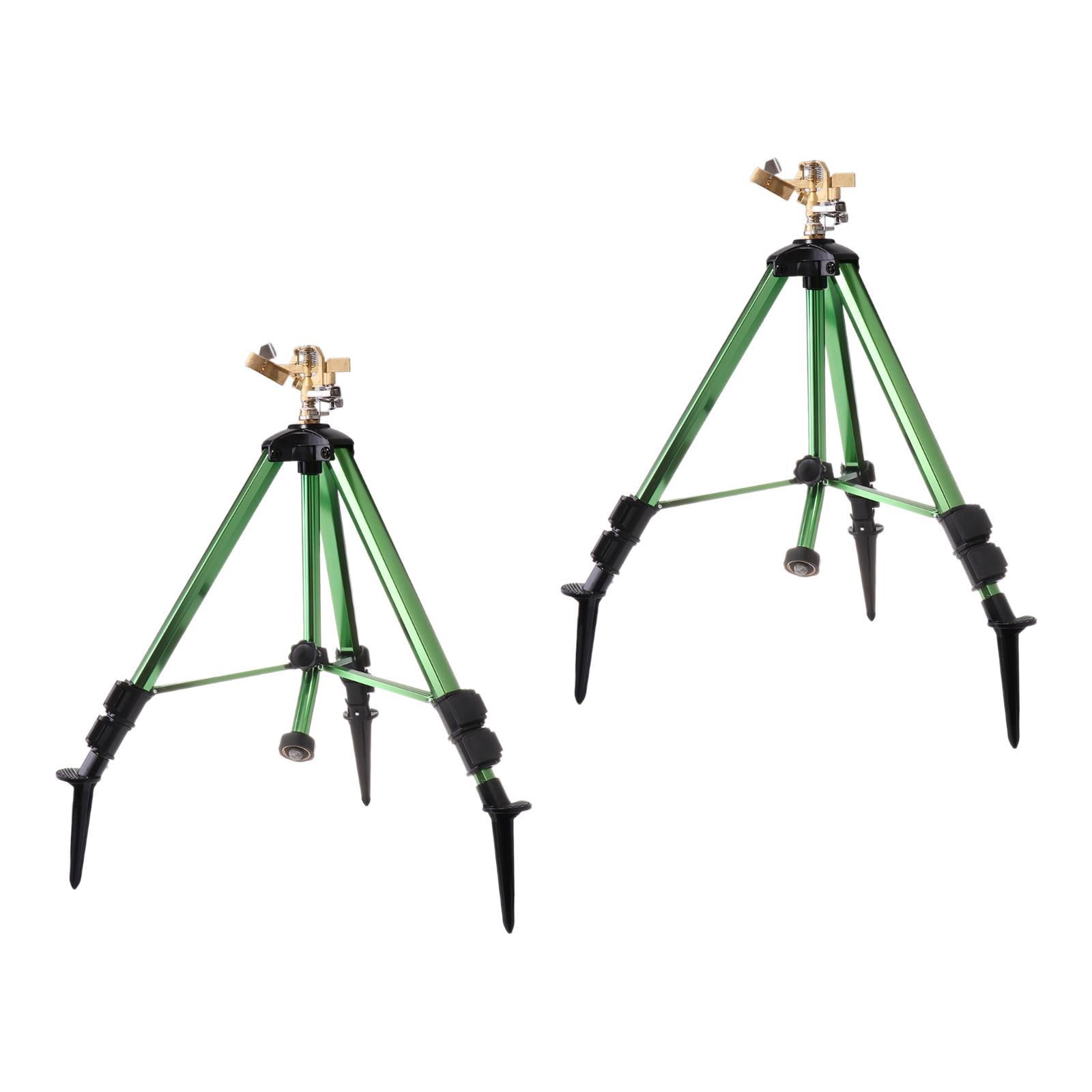 oshhnii 2 Pieces Impact Sprinkler Head on Tripod Base Tripod Sprinkler for Yard Lawn