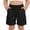 Black, variant on Girls Trendy Cargo Shorts- Casual Elastic Waist Drawstring Stretch Baggy Kids Hiking Shorts Purple Size 12