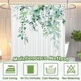 thumbnail image 5 of Shower Curtain, 72x72 Inch Polyester Green Eucalyptus Leaves Shower Curtain Set Watercolor Leaves on The Top Nature Fabric Bathroom Decor with 12 Hooks, 5 of 6