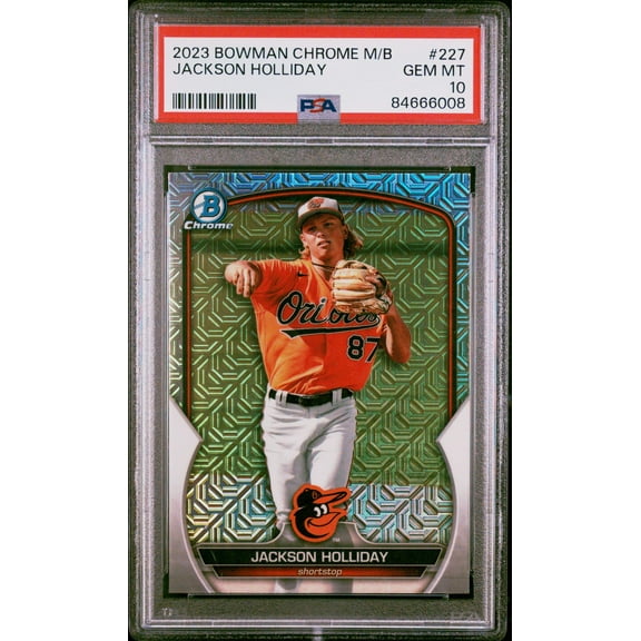 Graded 2023 Topps Bowman Chrome M/B Jackson Holliday #227 Rookie RC Baseball Card PSA 10 Gem Mint
