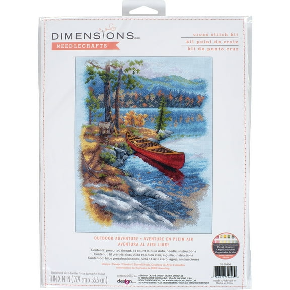 Dimensions Counted Cross Stitch Kit 11"X14"-Outdoor Adventure (14 Count)