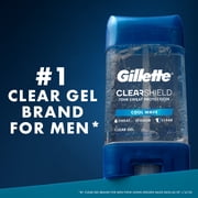 Gillette Antiperspirant and Deodorant for Men, Clear Gel, Cool Wave, 2.85 oz