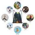 thumbnail image 6 of Disketp Moonlit Skeleton Campfire Drawstring Backpack Drawstring Gym Bags Draw String Bags for Sports, Gym, Travel, Swimming, Beach-Small, 6 of 6