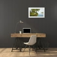 thumbnail image 3 of Slava 32x20 White Modern Wood Framed Museum Art Print Titled - SWANS AT THE POND I, 3 of 4