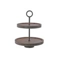 thumbnail image 1 of IH Casa Decor Wood Acacia Grey Avec Support De Gâteau À 2 Niveaux Riveté, 1 of 4