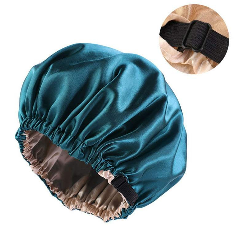 Women Satin Solid Sleeping Hat Night Sleep Cap Hair Care Bonnet