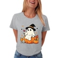 thumbnail image 7 of Leey-World Womens Halloween Shirt Halloween Shirts for Women Cute Graphic Tees Fall Cute Shirt Halloween Party Clothes Short Sleeve Casual Tops Holiday Outfits, 7 of 7