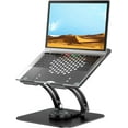 thumbnail image 1 of Support Pivotant pour Ordinateur Portable pour Bureau Support Ergonomique pour Ordinateur Portable avec Base Rotative à 360° Support d'Ordinateur Réglable Rehausseur Compatible avec Air Pro Tous Ordinateurs Portables 10-16,-Gris, 1 of 7