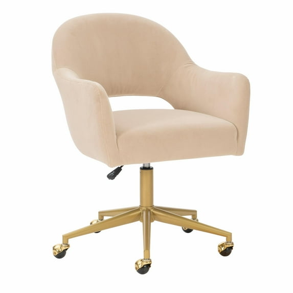 Powell Sabine Swivel Office Chair - Gray Faux Leather