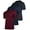 Set 1, variant on 3 Pack: Men's Dry Fit Short Sleeve Active Athletic Hoodie Pullover Sweatshirt (Available in Big & Tall)