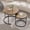 Brown, variant on 23.6/15.7 Inch Round Nesting Coffee Table Set of 2, Round Coffee Table for Living Room, Space Saving Nesting Tables with Faux Marble Top