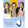 thumbnail image 4 of Seenda Kids Headphones for Girls Boys, Wired Kids Headphones with Microphone for School, Lightweight Foldable Stereo Bass Volume Control Kids Headphones for Cell Phone/Tablet/Laptop/MP3/4, Blue, 4 of 6