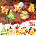 thumbnail image 2 of A Led Christmas String Lights With Suction Cups, Santa Tree Snowman Designs, Battery Usb Powered Window Decor, 2 of 2