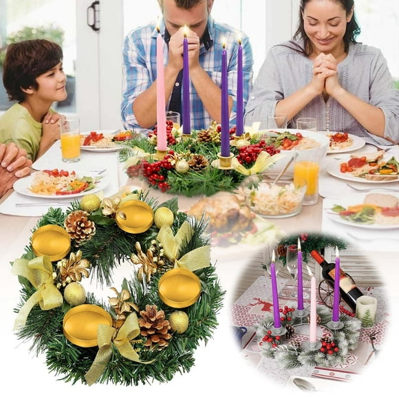 Christmas Advent Wreath Used for Advent Calendar Candle Holders Central Decoration Advent Candle Holders and Christmas Candle Decorations