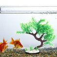 thumbnail image 4 of Acuario pecera planta de plástico artificial árbol curvo paisaje ornamento (árbol verde Milán), 4 of 8