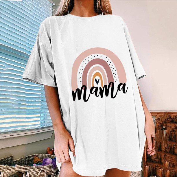 Pntutb Blusa de manga corta informal con estampado de moda para mujer Pntutb Pntutb-120