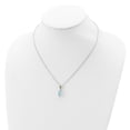 thumbnail image 3 of Auriga Fine Jewelry 925 Sterling Silver with14K Accent Rh-plated Sky Blue Topaz and Peridot Necklace for Women 20", 3 of 6