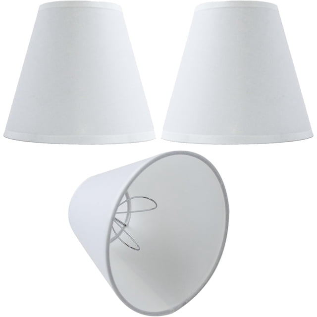 Juego de 3 pantallas para lámpara de pared, pantallas de tela para lámpara de pared, lámparas de renaje pequeñas, para bombillas de borde de corte, visualización de ajuste de clip, 3 x 6 x 5