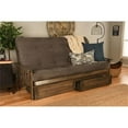 thumbnail image 6 of Kodiak Furniture Tucson Queen Futon with Suede Fabric Mattress in Gray/Walnut, 6 of 9