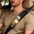 thumbnail image 5 of Xixirimido Car Seat Covers for Front Seats 5Pcs Car Accessories with Seat Belt Covers & Center Console Cover Universal Fit for SUVs,Vans,Trucks,Sedans, Horse Sunflower Starry Night, 5 of 8