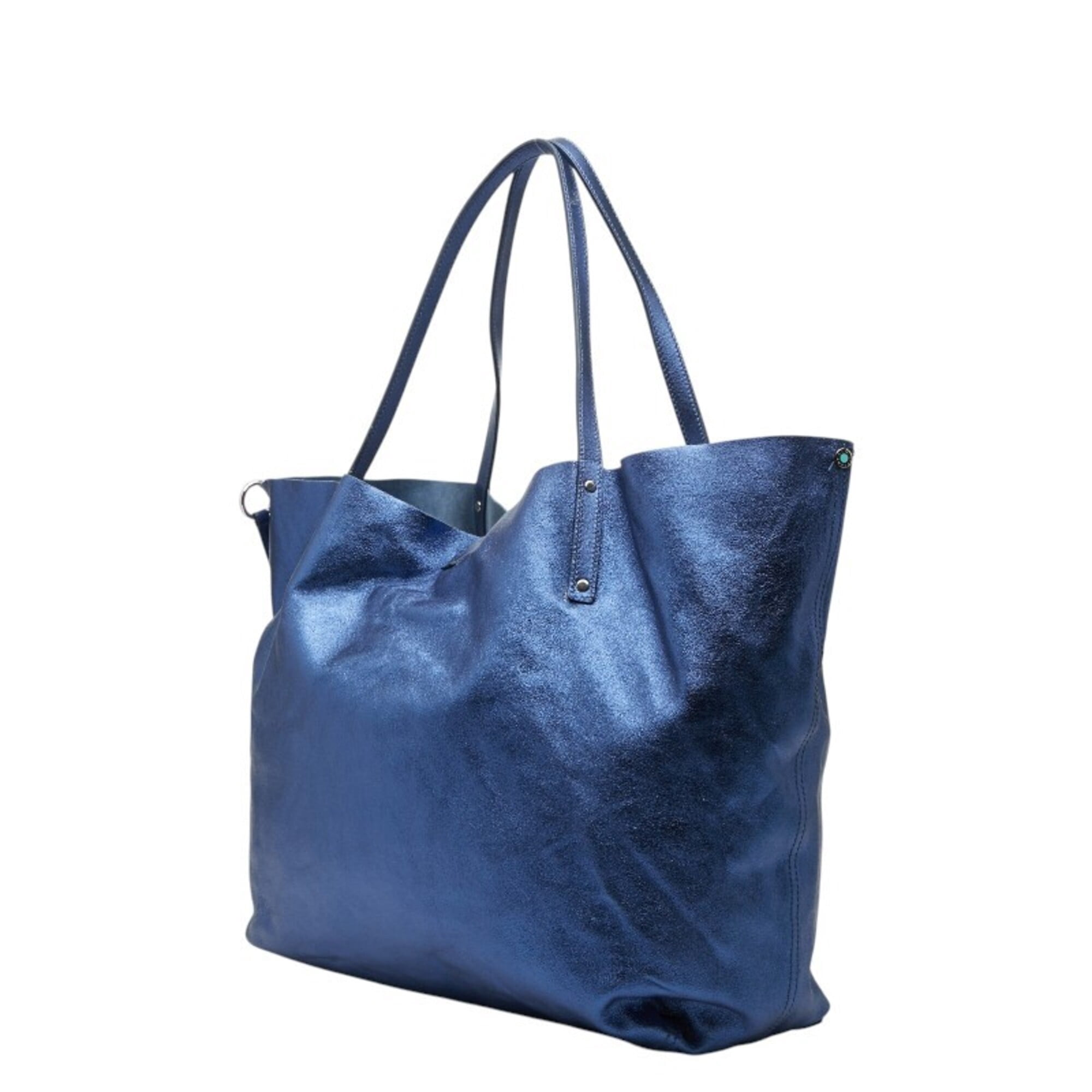 【最安値・超希少・超美品】Tiffany&Co. Letaher Totebag Pre-Owned Tiffany & Co. Reversible Tote Bag/Shoulder Bag, Blue