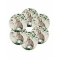 thumbnail image 7 of 13 Inch Round Placemats Set of 6, Easter Non Slip Heat Insulation PP Table Mats, Country Spring Rabbit Botanical Eucalyptus Leaves Washable Place Mats for Kitchen Dining Party Table Decor, 7 of 7
