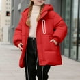 thumbnail image 5 of Ruyang Kids Winter Puffer Coat Boys Girls Padded Warm Puffy Long Parka Coat Zip Up Button Hooded Down Quilted Outwear, 5 of 8