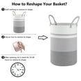 thumbnail image 5 of Cherishgard Laundry Hamper， Woven Cotton Rope Laundry Hamper with Handles for Blanket, Toys, 5 of 6