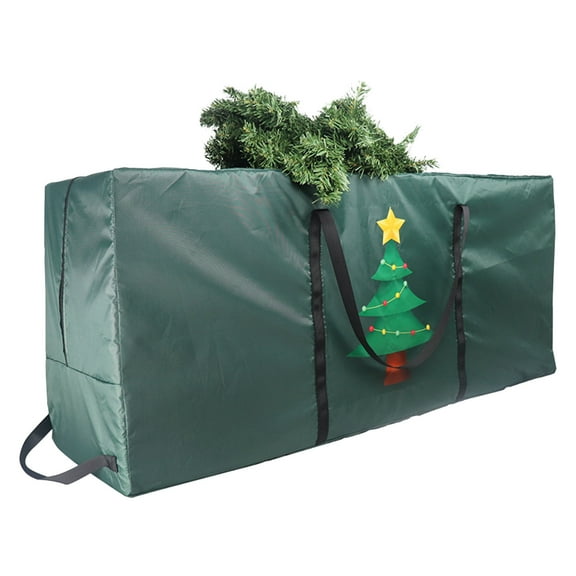 Christmas Tree Storage Bag,Tree Storage Bag 12ft Artificial Disassembled Trees,Heavy Duty Xmas Holiday Tree Bag with Durable Handles & Dual Zipper (Black 48x15x20in)