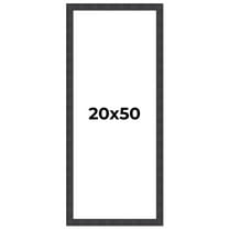 20x50 Frame Brown Rustic Solid Wood Picture Frame 1.5 Inches Wide | Interior Frame Depth 0.5 Inches
