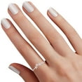 thumbnail image 2 of AFFY Round White Natural Diamond Accent Three Stars Engagement Ring 14K Solid White Gold (I-J Color ,I2-I3 Clarity) Ring Size-5, 2 of 2