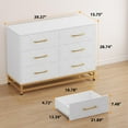 thumbnail image 2 of Commode pour Chambre avec 6 Tiroirs, Commode Moderne en Bois pour Garde-Robe, Commode pour Chambre, Salon, Couloir, Entrée, 2 of 8